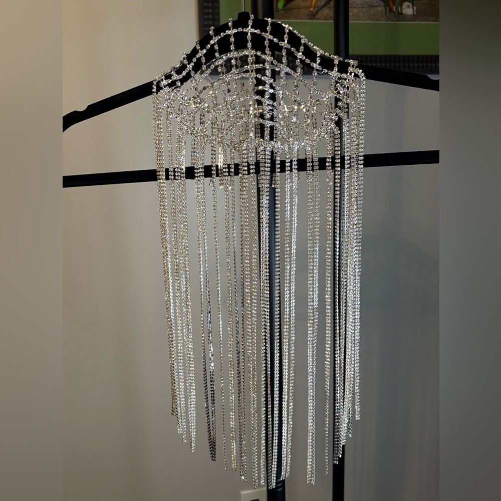 Silver Rhinestone Headpiece - Picture 5 of 11